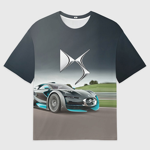 Мужская футболка оверсайз Citroen DS Spirit - скоростной режим / 3D-принт – фото 1