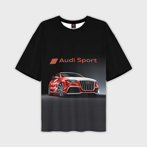 Мужская футболка оверсайз Audi sport - racing team / 3D-принт – фото 1