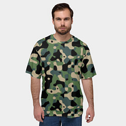 Футболка оверсайз мужская Камуфляж WW2 US Summer Verdant, цвет: 3D-принт — фото 2