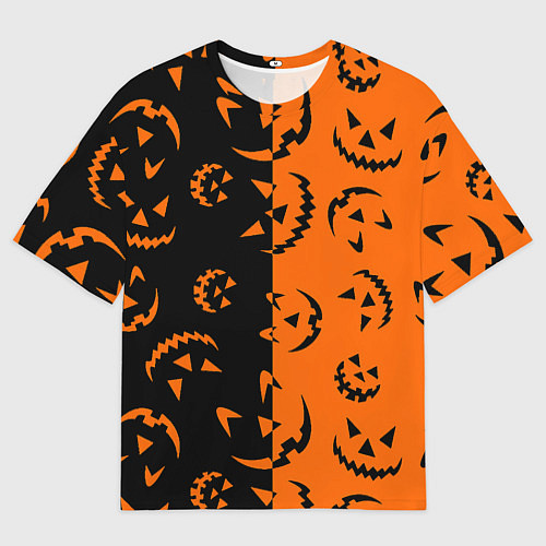 Мужская футболка оверсайз Улыбка Джека / 3D-принт – фото 1