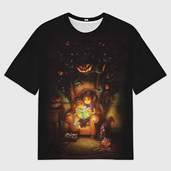 Мужская футболка оверсайз Book nightmares