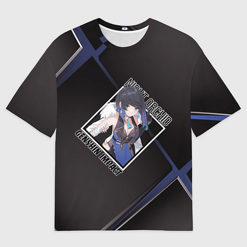 Мужская футболка оверсайз Е Лань в ромбе / 3D-принт – фото 1