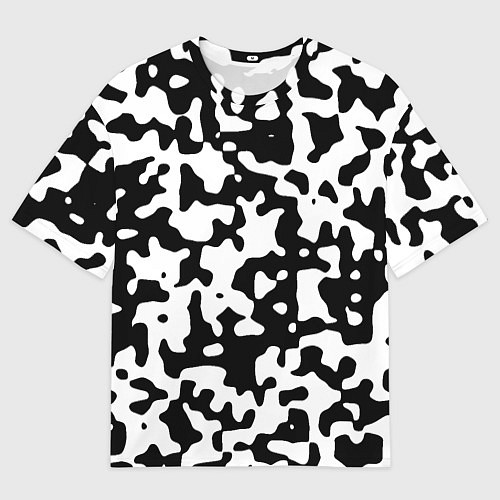 Мужская футболка оверсайз Камуфляж Cowskin средний / 3D-принт – фото 1