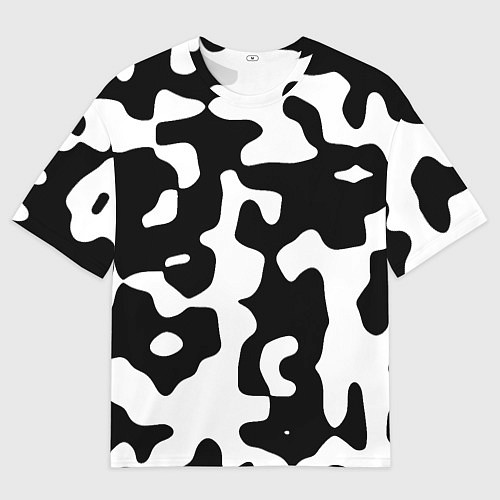 Мужская футболка оверсайз Камуфляж Cowskin крупный / 3D-принт – фото 1