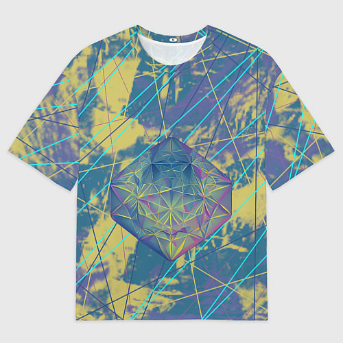 Мужская футболка оверсайз Магический кристалл Бипла / 3D-принт – фото 1
