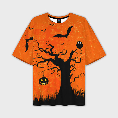 Мужская футболка оверсайз Мрачное дерево / 3D-принт – фото 1