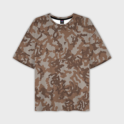 Мужская футболка оверсайз Камуфляж ВСР-84 песчаный / 3D-принт – фото 1