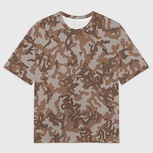 Мужская футболка оверсайз Камуфляж ВСР-84 песчаный / 3D-принт – фото 1