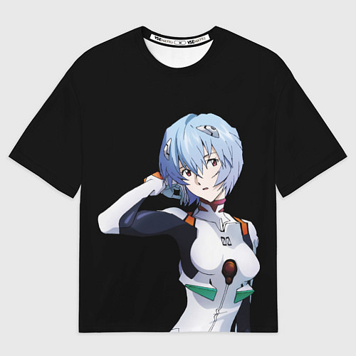 Мужская футболка оверсайз Евангелион - Аянами Рэй / 3D-принт – фото 1