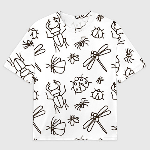 Мужская футболка оверсайз Bugs pattern / 3D-принт – фото 1