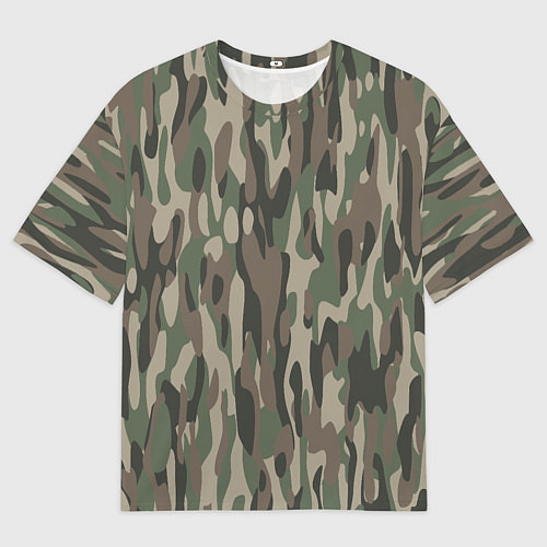 Мужская футболка оверсайз Камуфляж ВСР-93 вертикалка / 3D-принт – фото 1