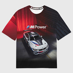 Мужская футболка оверсайз BMW M4 GT4 - Motorsport