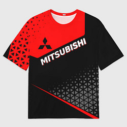 Мужская футболка оверсайз Mitsubishi - Красная униформа