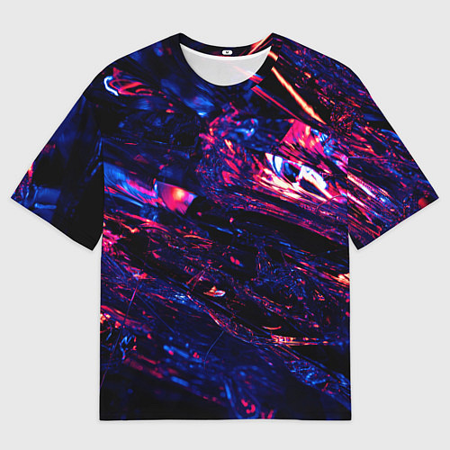 Мужская футболка оверсайз Отражающие сплетенные нити / 3D-принт – фото 1