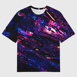 Мужская футболка оверсайз Отражающие сплетенные нити