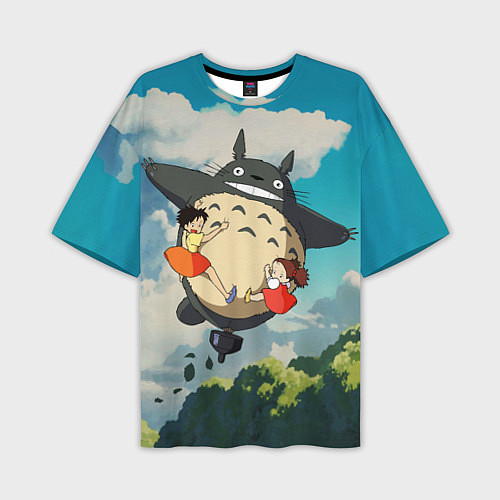 Мужская футболка оверсайз Flight Totoro / 3D-принт – фото 1