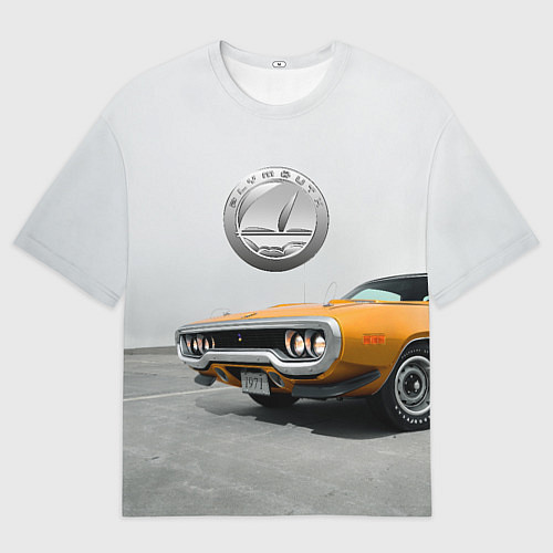Мужская футболка оверсайз Рыжая бестия - Plymouth Satellite 1971 года / 3D-принт – фото 1