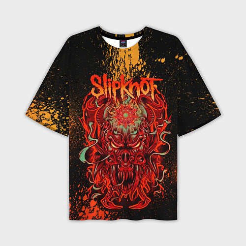 Мужская футболка оверсайз Slipknot - red monster / 3D-принт – фото 1