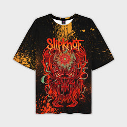 Мужская футболка оверсайз Slipknot - red monster