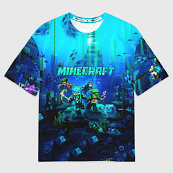 Мужская футболка оверсайз Minecraft water