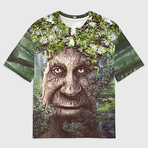 Мужская футболка оверсайз Мудрое Таинственное Дерево / 3D-принт – фото 1