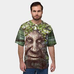 Футболка оверсайз мужская Мудрое Таинственное Дерево, цвет: 3D-принт — фото 2