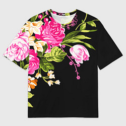 Футболка оверсайз мужская Букет цветов, цвет: 3D-принт