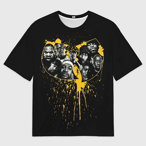 Мужская футболка оверсайз Wu-Tang Clan paint / 3D-принт – фото 1