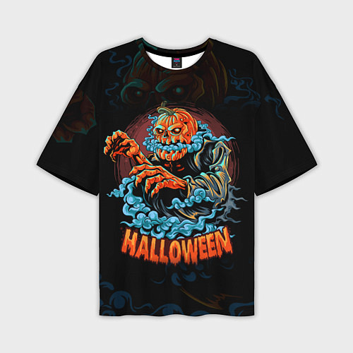 Мужская футболка оверсайз Жуткий Хэллоуин Halloween / 3D-принт – фото 1