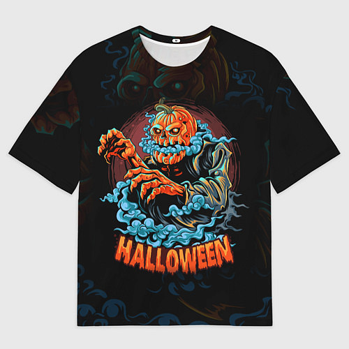 Мужская футболка оверсайз Жуткий Хэллоуин Halloween / 3D-принт – фото 1