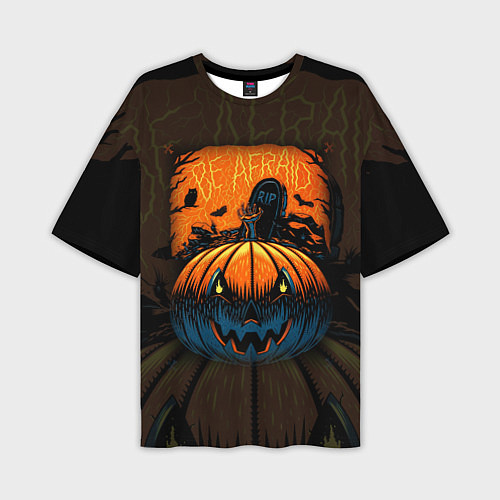 Мужская футболка оверсайз Scary Halloween Хэллоуин / 3D-принт – фото 1