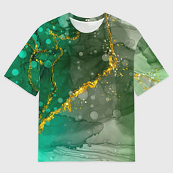 Мужская футболка оверсайз Изумрудная фантазия