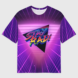 Футболка оверсайз мужская Retro wave triangle, цвет: 3D-принт