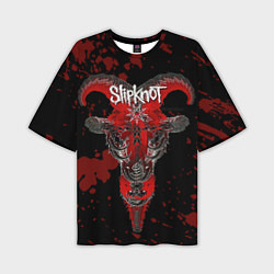 Мужская футболка оверсайз Slipknot - красный козел