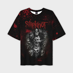 Футболка оверсайз мужская Slipknot dark red, цвет: 3D-принт