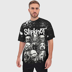 Футболка оверсайз мужская Slipknot Black, цвет: 3D-принт — фото 2