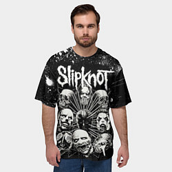 Футболка оверсайз мужская Slipknot Black, цвет: 3D-принт — фото 2