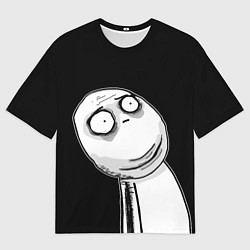 Футболка оверсайз мужская Мемные стикеры - Отчаяние, цвет: 3D-принт