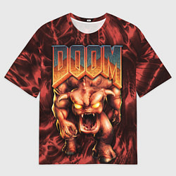 Мужская футболка оверсайз DOS DOOM - Bull demon