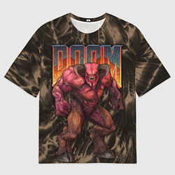 Мужская футболка оверсайз DOS DOOM - Baron of hell