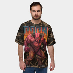Футболка оверсайз мужская DOS DOOM - Baron of hell, цвет: 3D-принт — фото 2