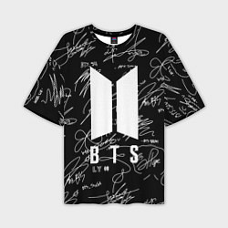 Мужская футболка оверсайз BTS - Автографы