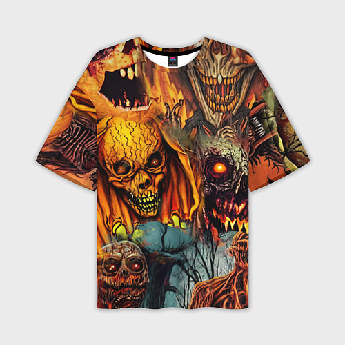Мужская футболка оверсайз Монстры ужасные хэллоуинские / 3D-принт – фото 1