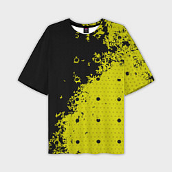 Футболка оверсайз мужская Black & Yellow, цвет: 3D-принт