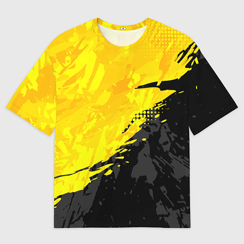 Мужская футболка оверсайз Black and yellow / 3D-принт – фото 1
