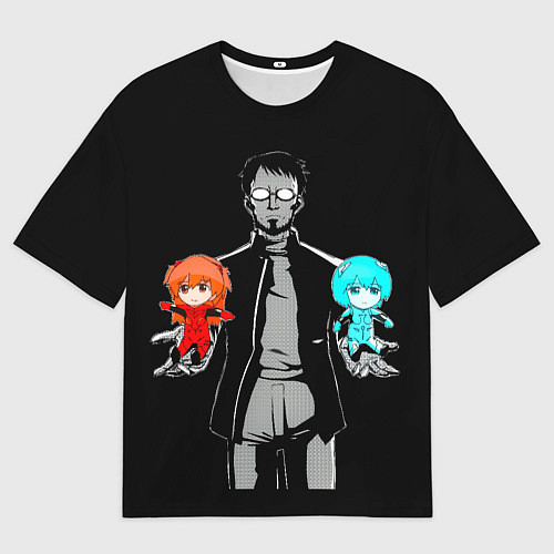Мужская футболка оверсайз Пора выбирать: Аска или Рей ? / 3D-принт – фото 1
