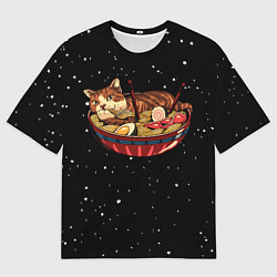 Мужская футболка оверсайз Суши Кот в Космосе