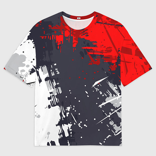 Мужская футболка оверсайз Абстрактные брызги / 3D-принт – фото 1