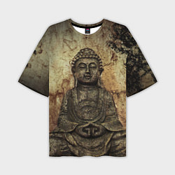 Мужская футболка оверсайз Статуя Будды
