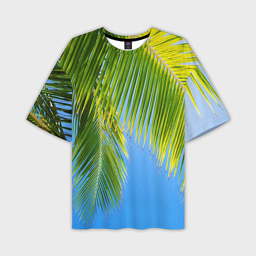Мужская футболка оверсайз Пальма у неба / 3D-принт – фото 1